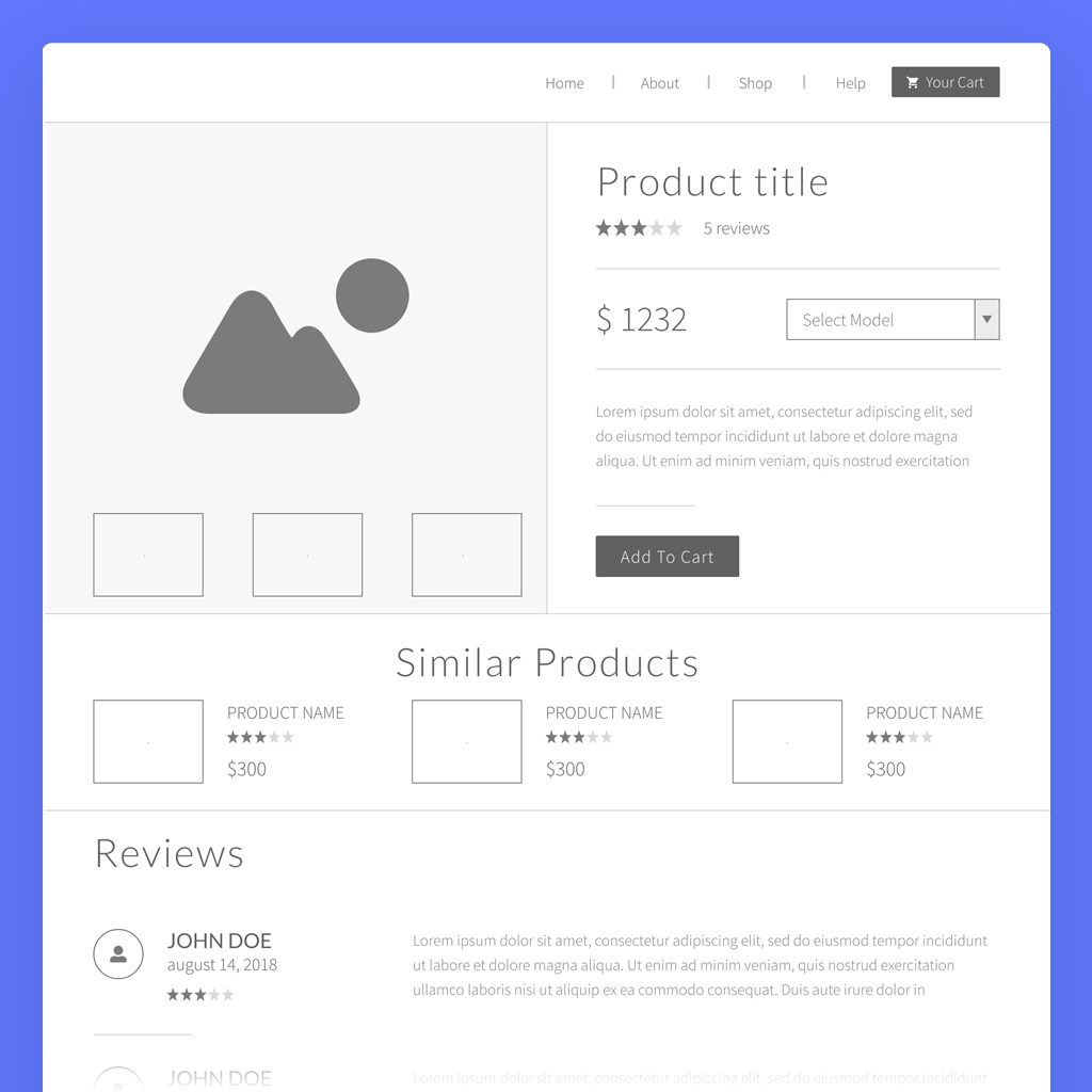 wireframe outline examples