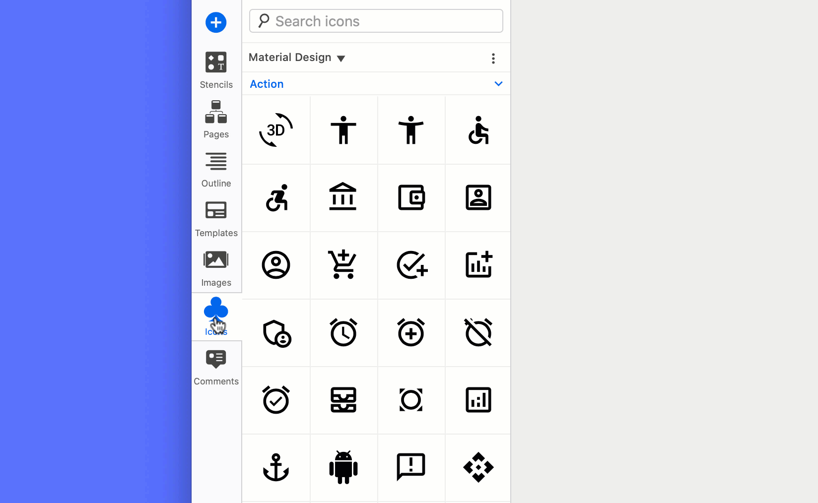 animated gif icons outline