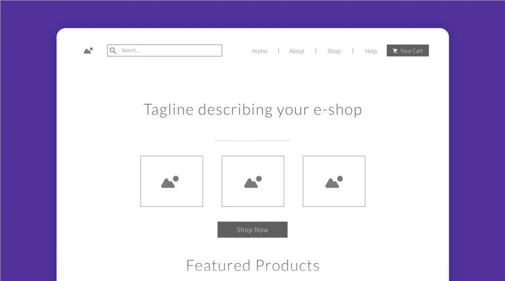 E-Commerce Shop Wireframe Template