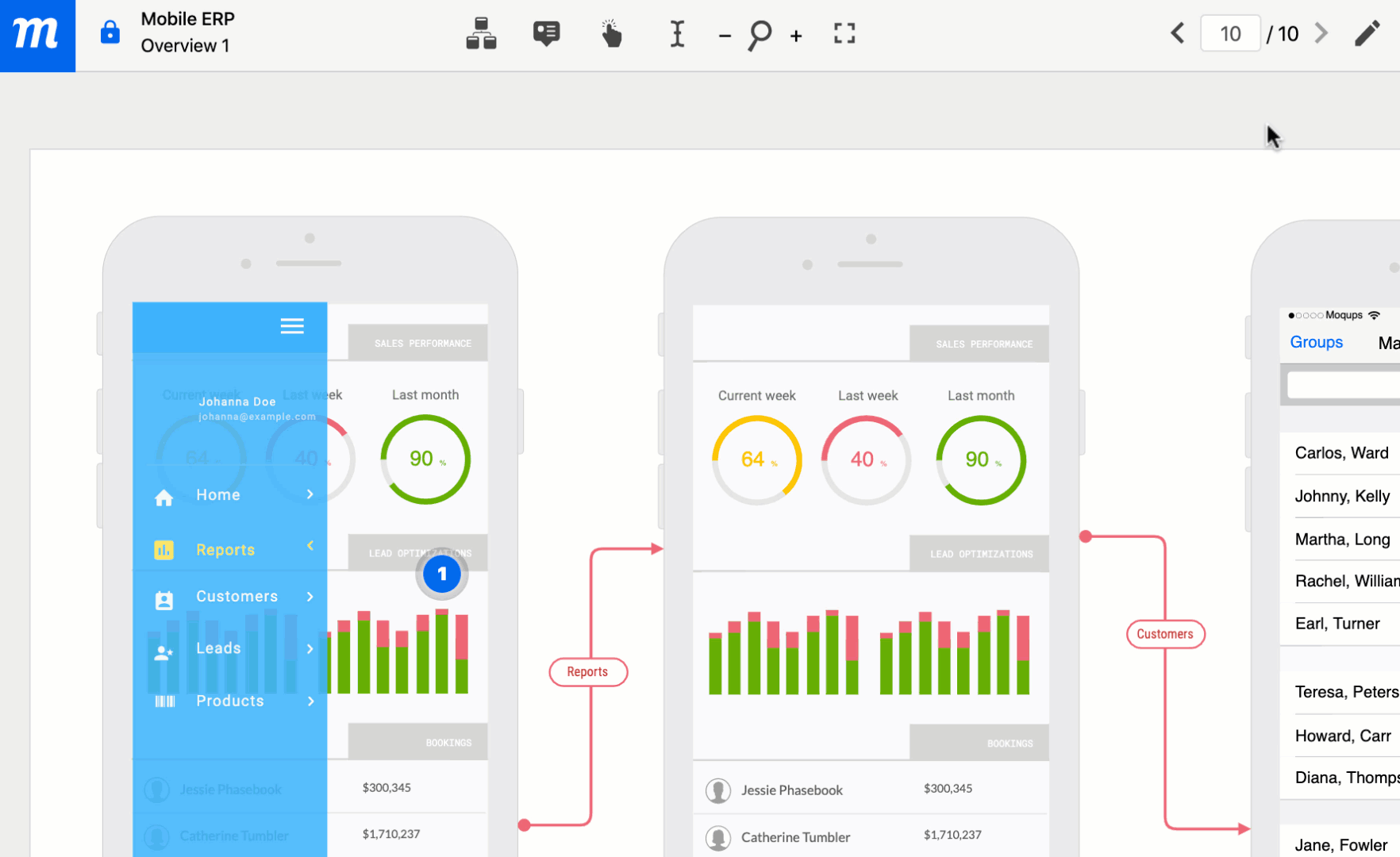 Using Preview Mode Moqups