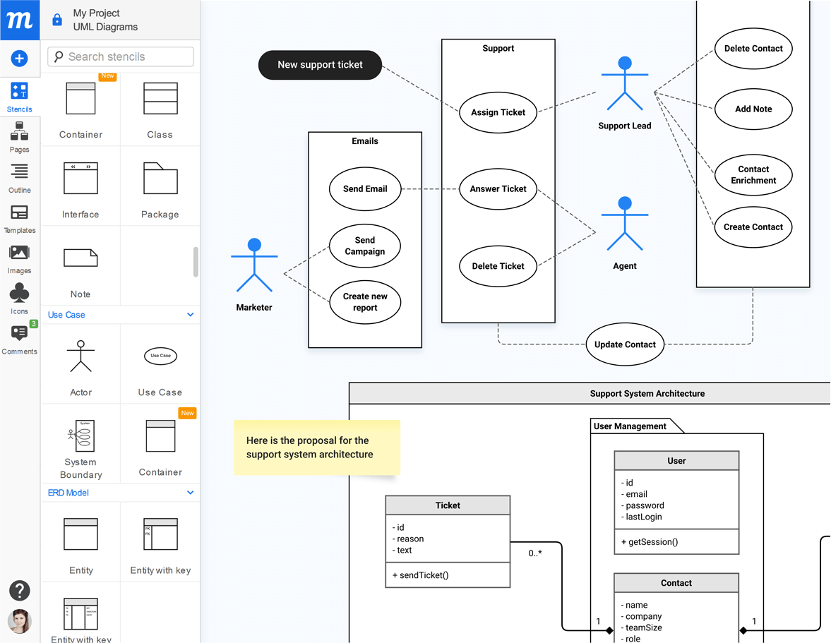 Moqups UML Diagram Tool