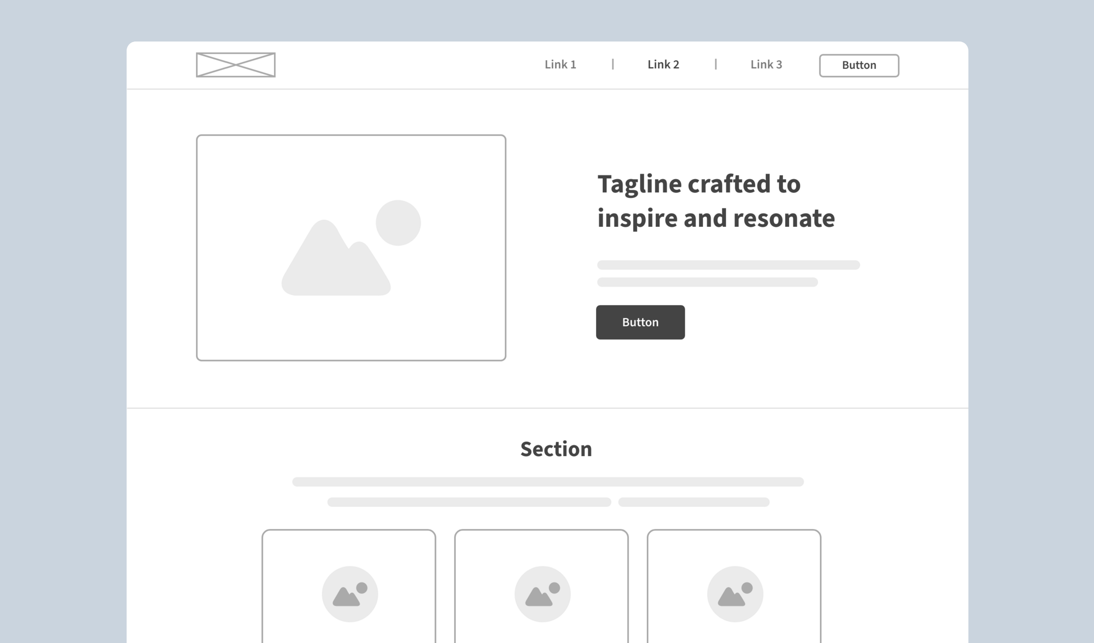 Low fidelity wireframe example